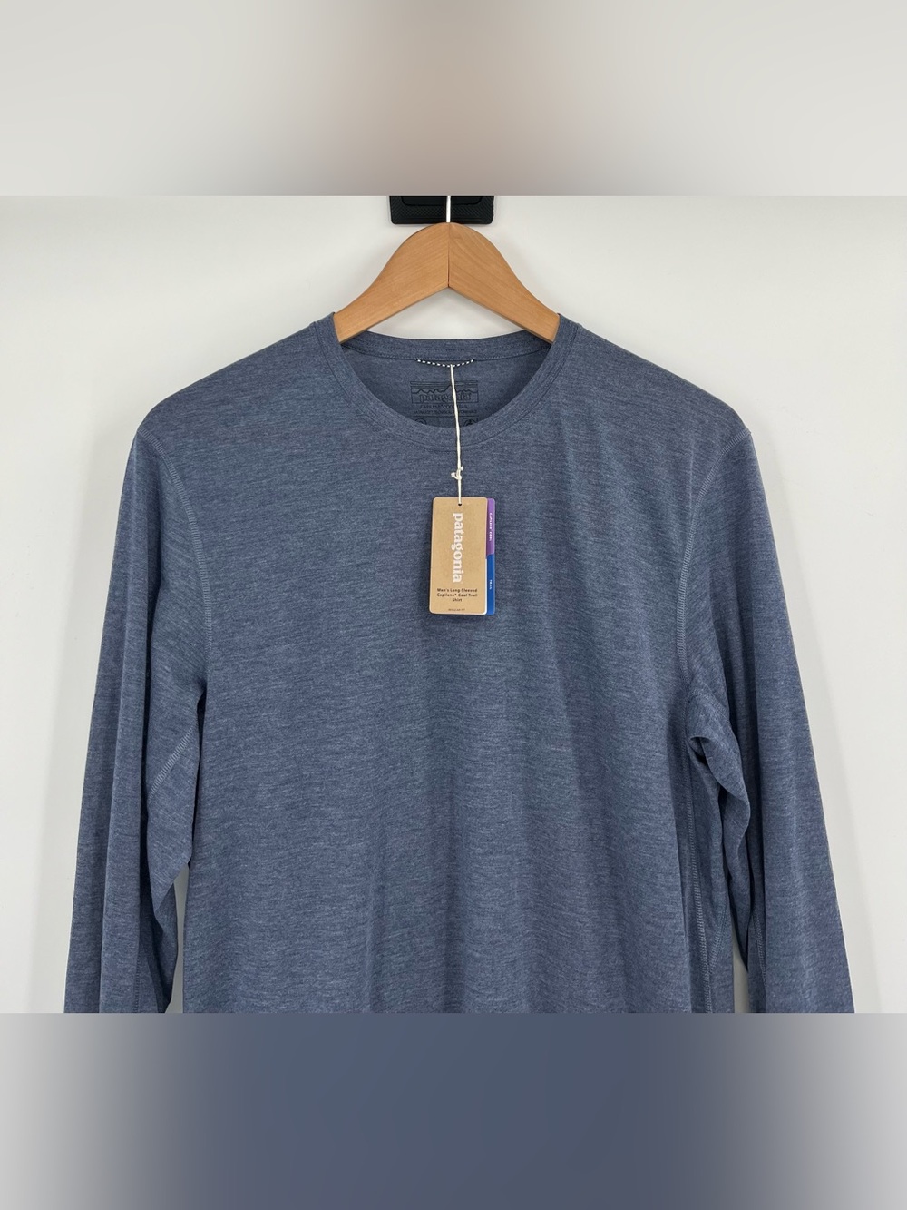 NWT Patagonia Capilene Cool Trail Long Sleeve Hiking Shirt Men’s blue S Gorpcore - Picture 3 of 13